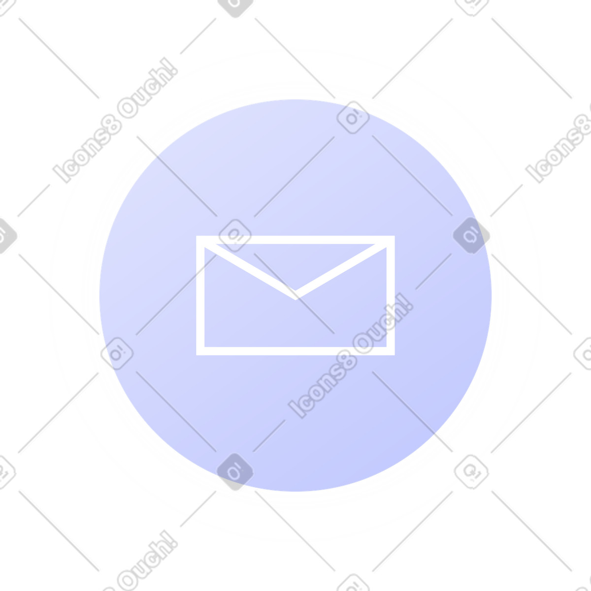 Mail-symbol mit beleuchtung-Illustration im Quantum-Stil als Download in PNG, SVG