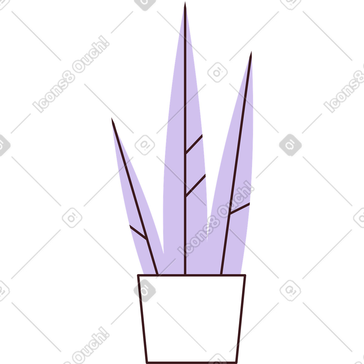 Illustration Plante dans le pot style Folks à télécharger aux formats PNG, SVG