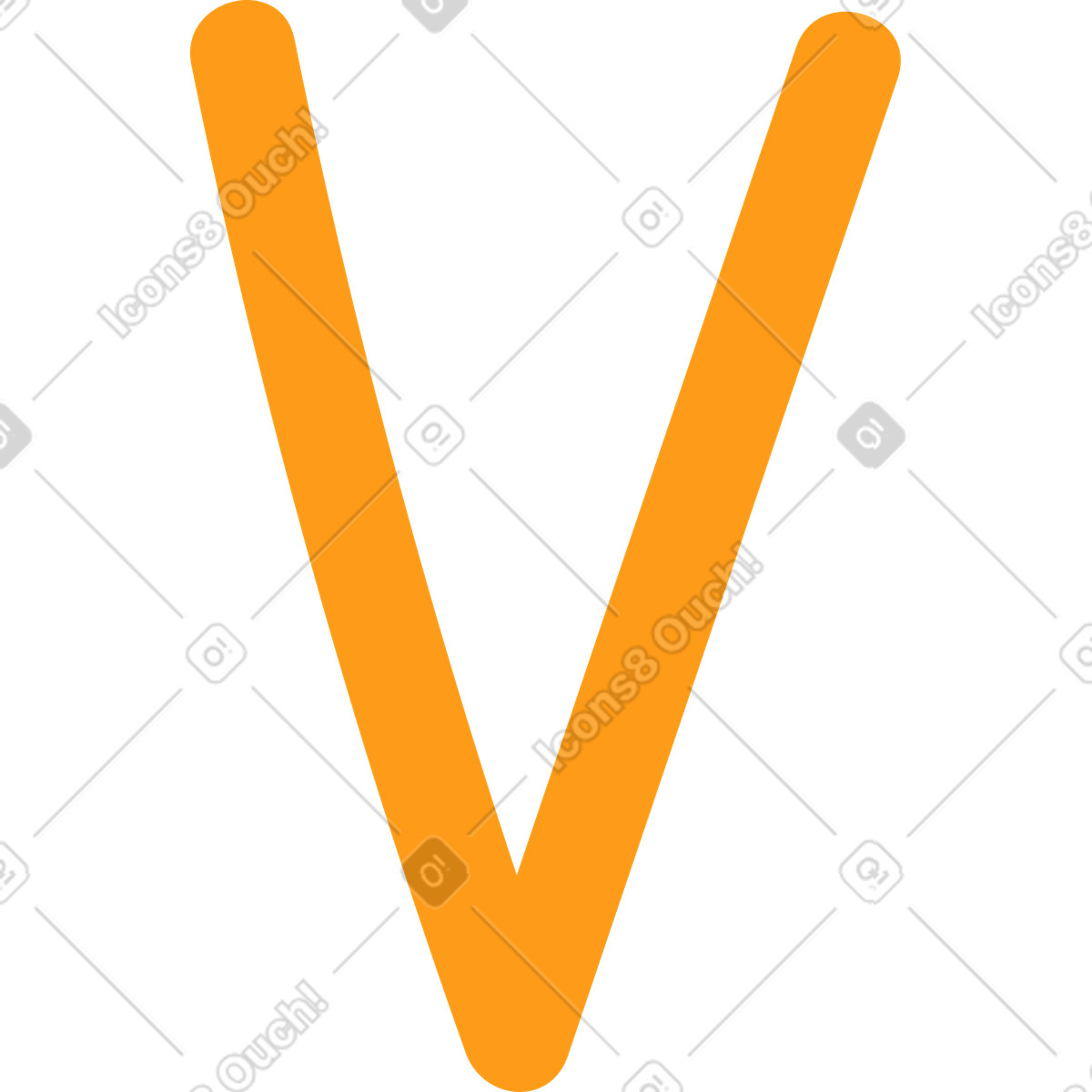 Kingdom 스타일의 V 노랑 일러스트레이션 PNG, SVG 다운로드