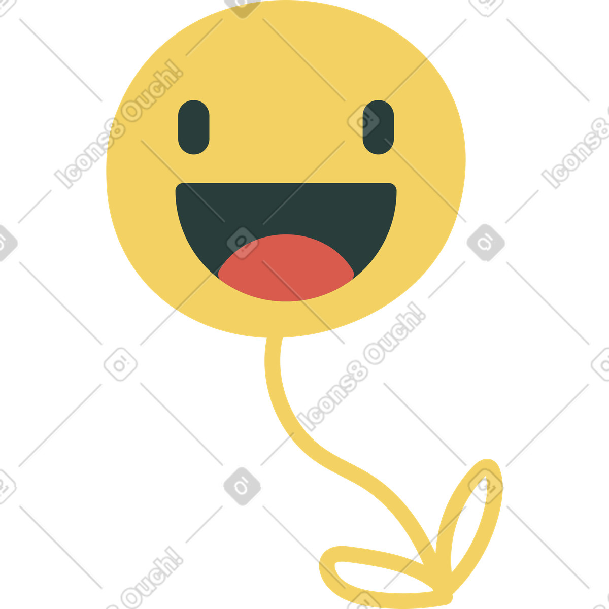 Macaroni スタイルの 笑顔 のイラストをPNG、SVG形式でダウンロード