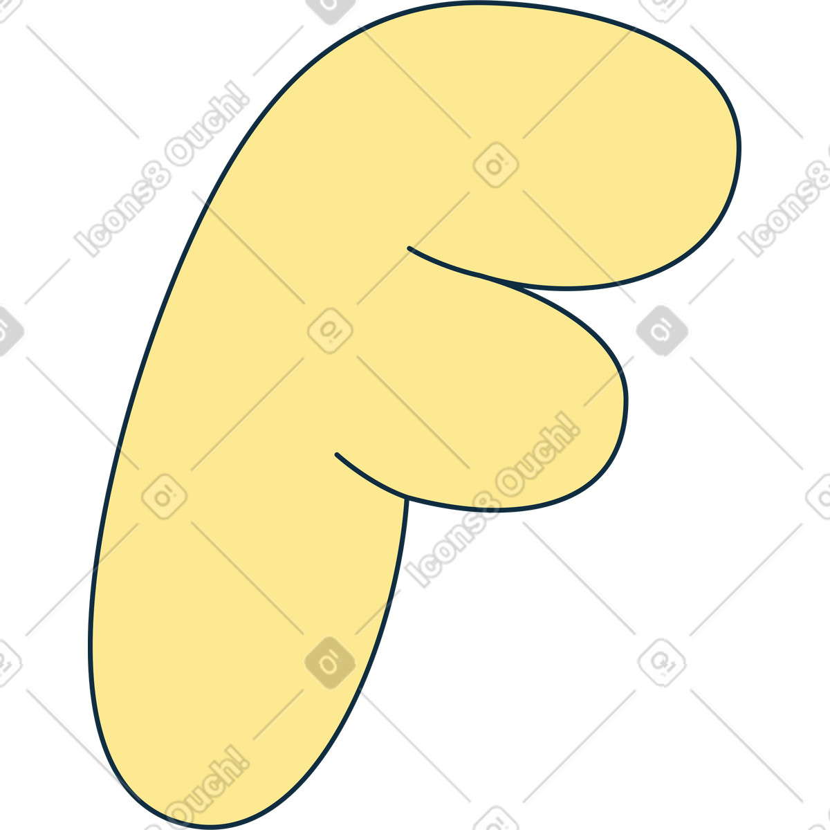 Letter f illustration in PNG, SVG