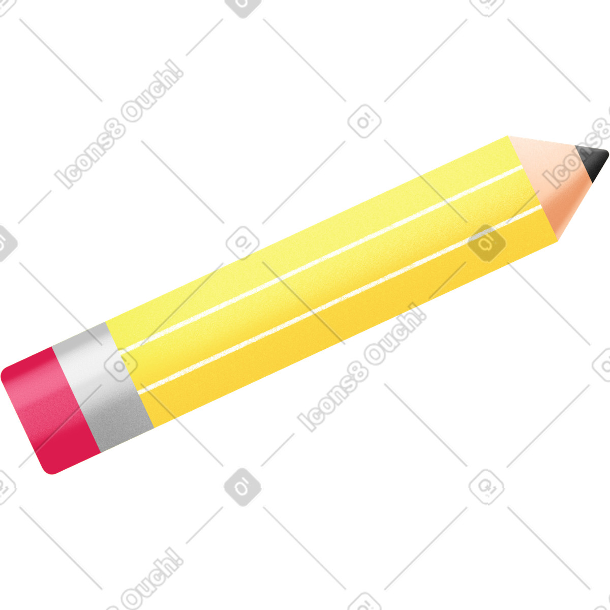 Ilustração de Lápis amarelo em no estilo Joy para baixar em PNG, SVG