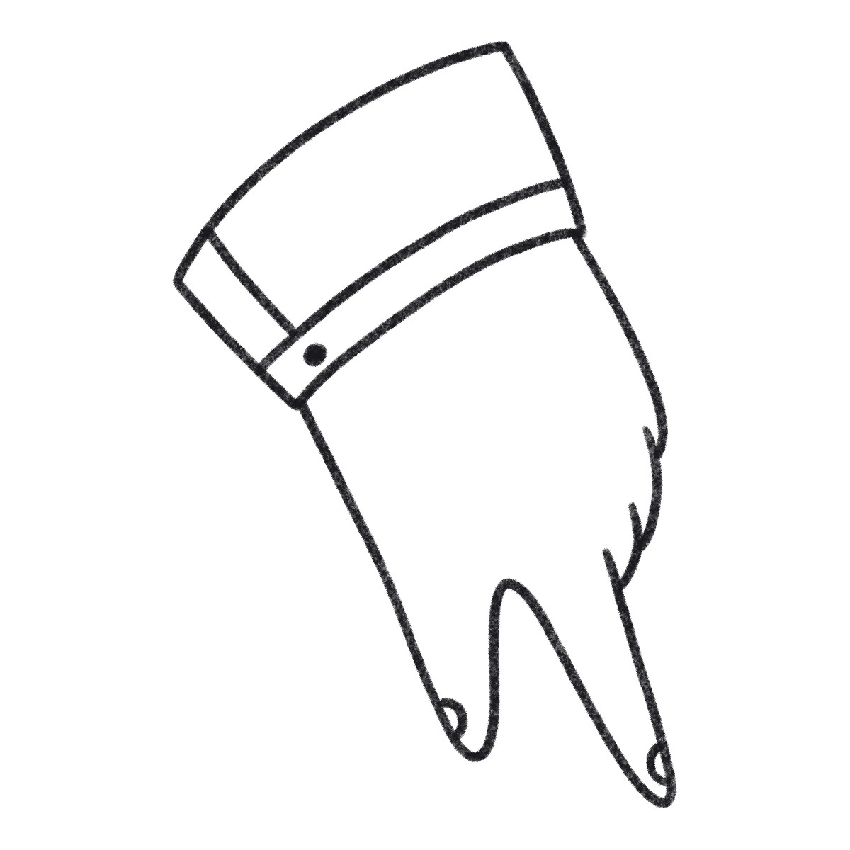 Bonbon 스타일의 Black line drawing of hand clicking gesture 일러스트레이션 PNG, SVG 다운로드