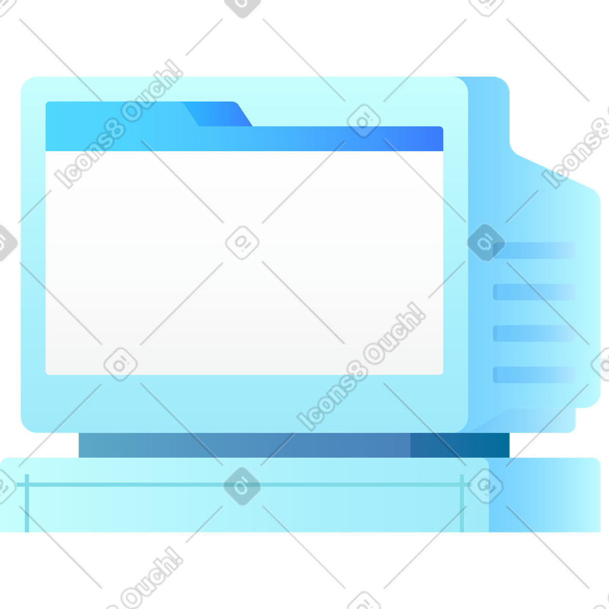 Rechner-Illustration im Hugo-Stil als Download in PNG, SVG