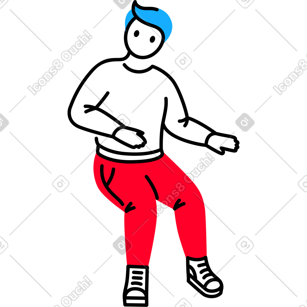 Ilustração de Homem sentado em no estilo Transistor para baixar em PNG, SVG