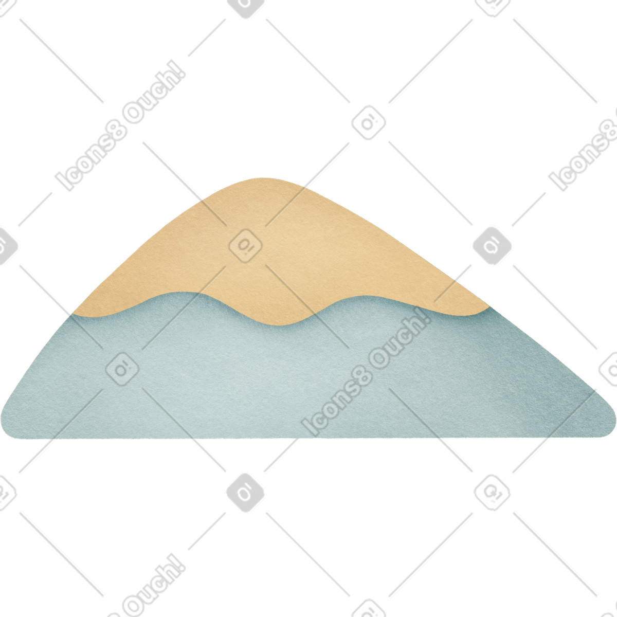 Ilustración Montaña en estilo Woolly a descargar en PNG y SVG