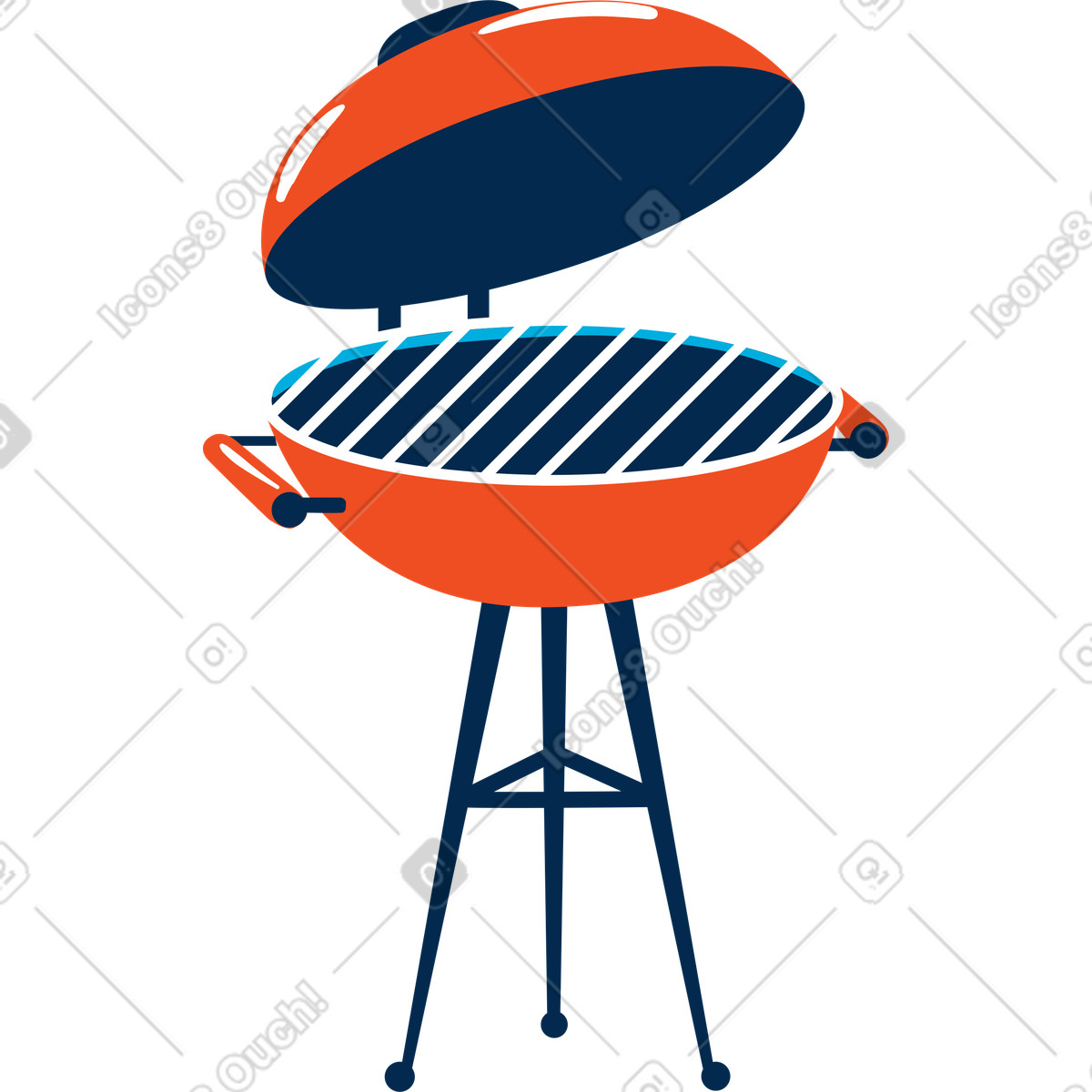 Bbq illustration in Flame style download in PNG, SVG
