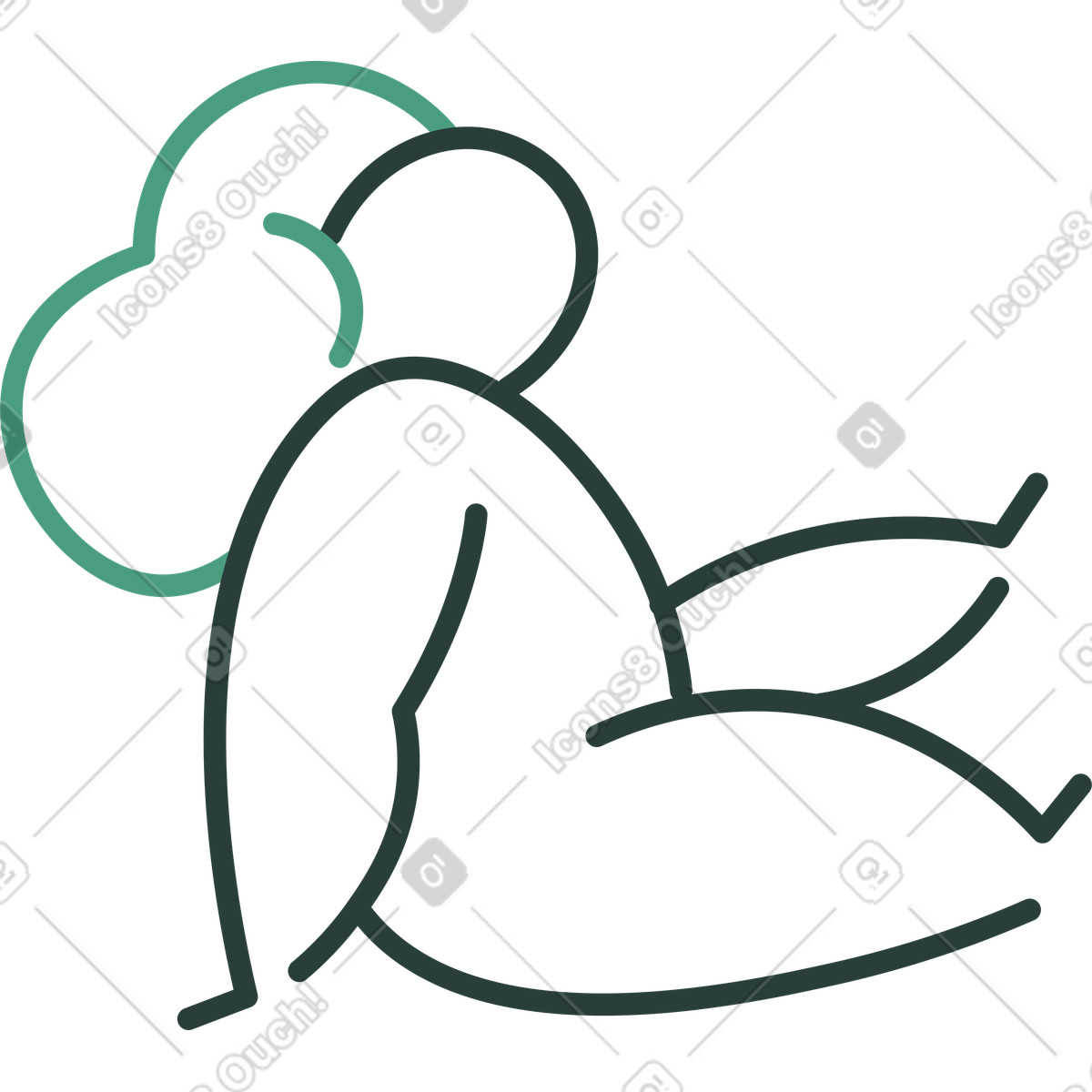 Illustration Baby-sitting dans le style Macaroni à télécharger aux formats PNG, SVG