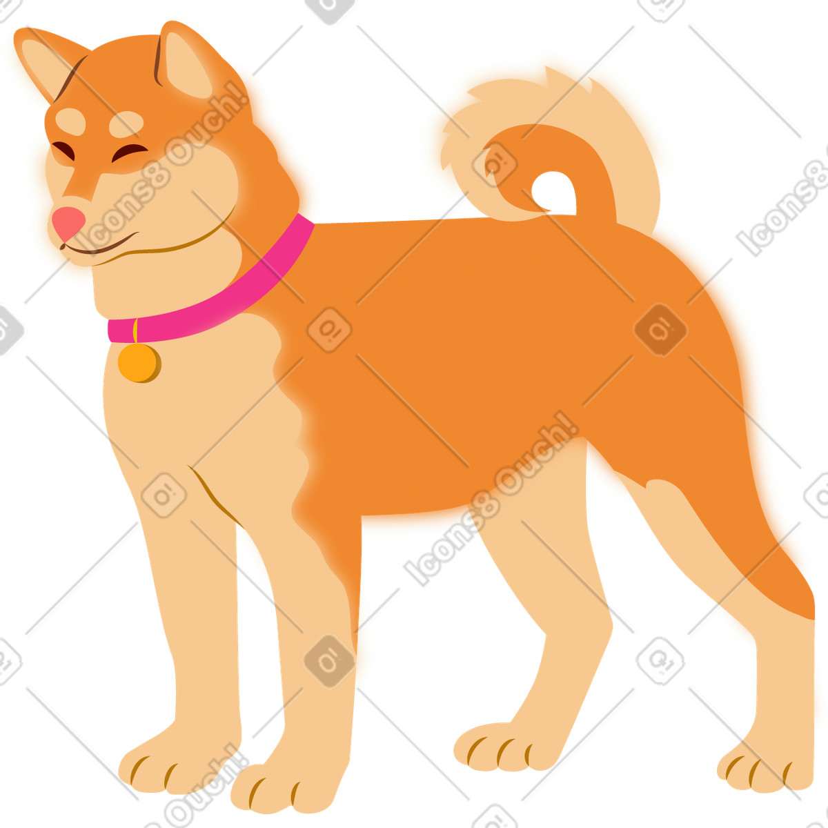 Ilustração de Cachorro em no estilo Everyday para baixar em PNG, SVG