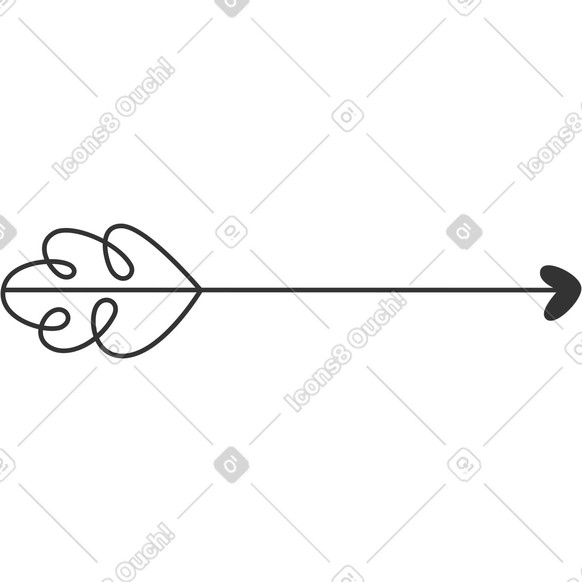 Crayon スタイルの アーチェリーの矢 のイラストをPNG、SVG形式でダウンロード