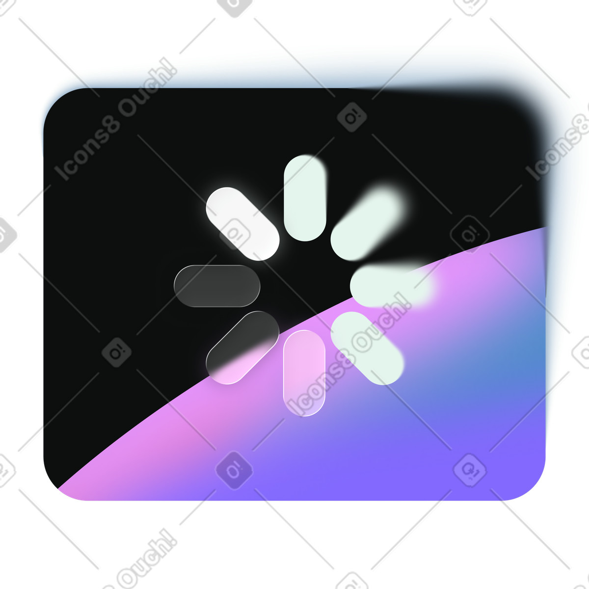 PNG、SVG 形式の グラデーション背景のスピナーの読み込み、ui 待機状態 イラスト