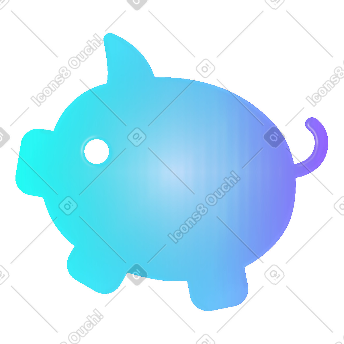 Ilustración Hucha en estilo Pure a descargar en PNG y SVG