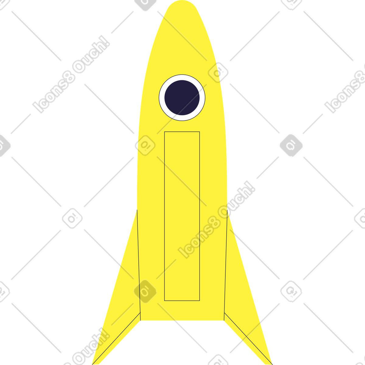 Razzo illustrazione in stile Mellow scarica in PNG, SVG
