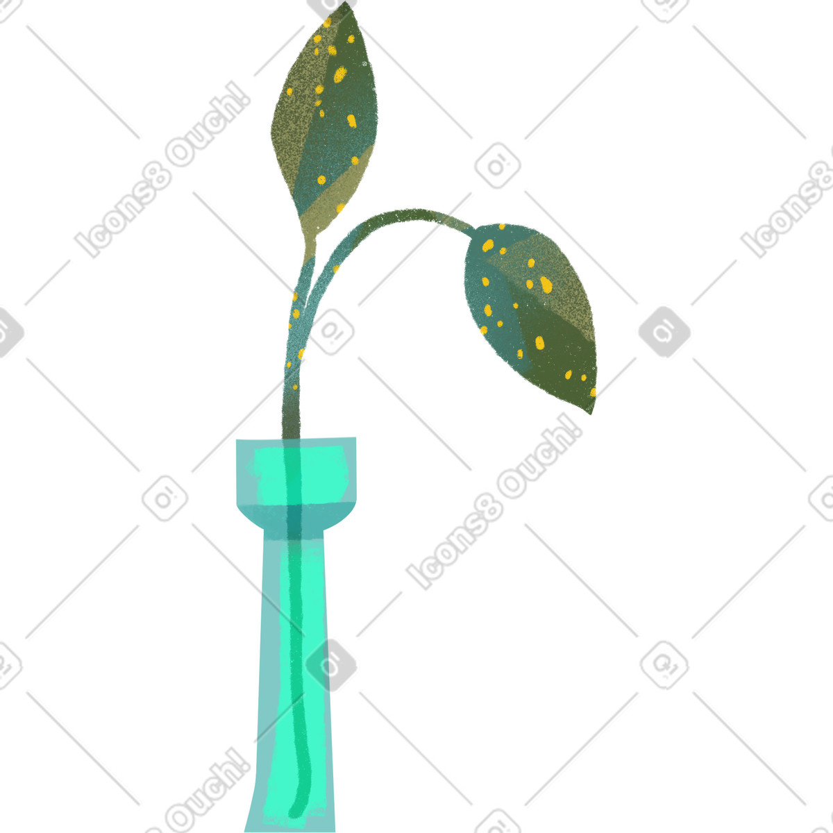 Flower illustration in Fabulous style download in PNG, SVG