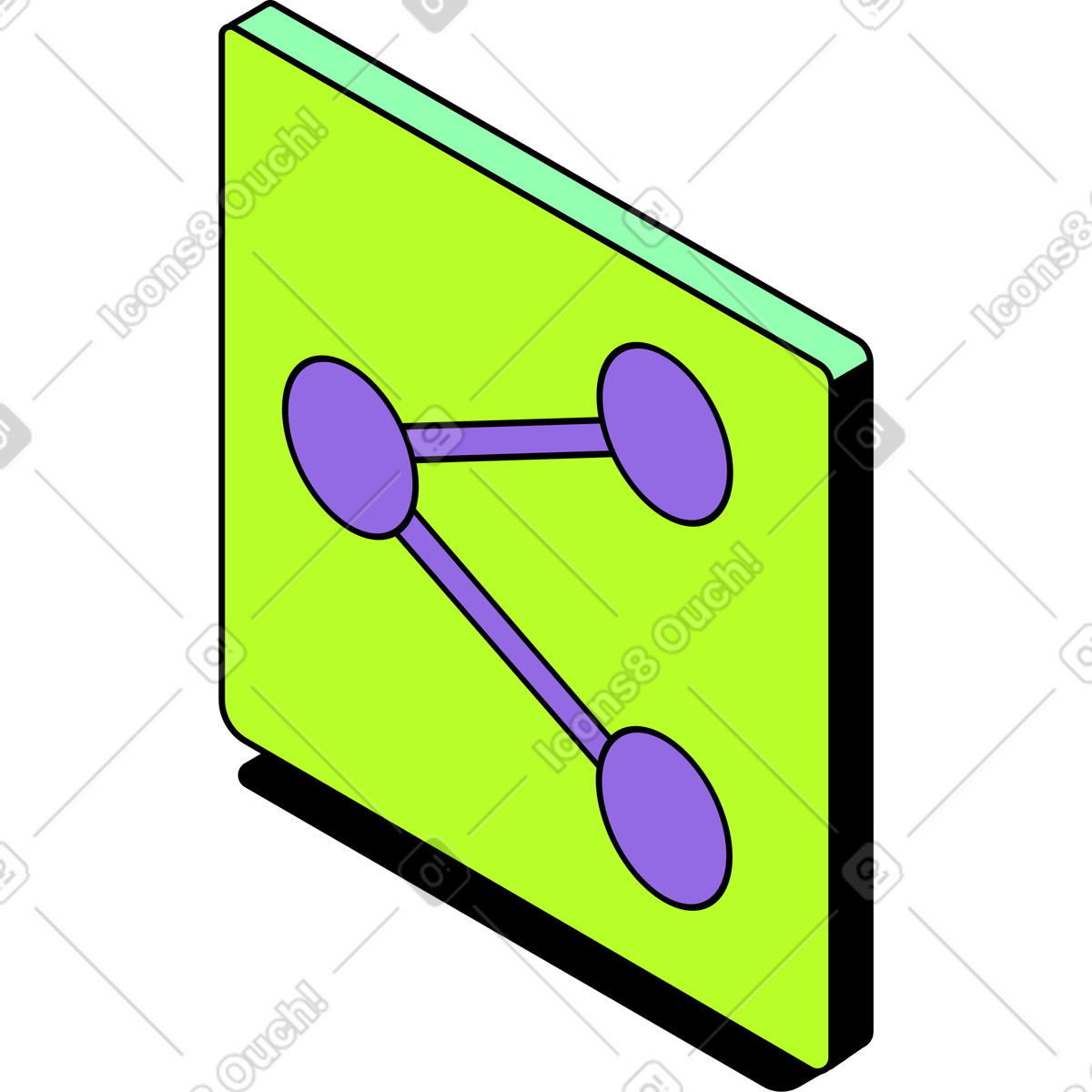 Sharing icon illustration in Project style download in PNG, SVG