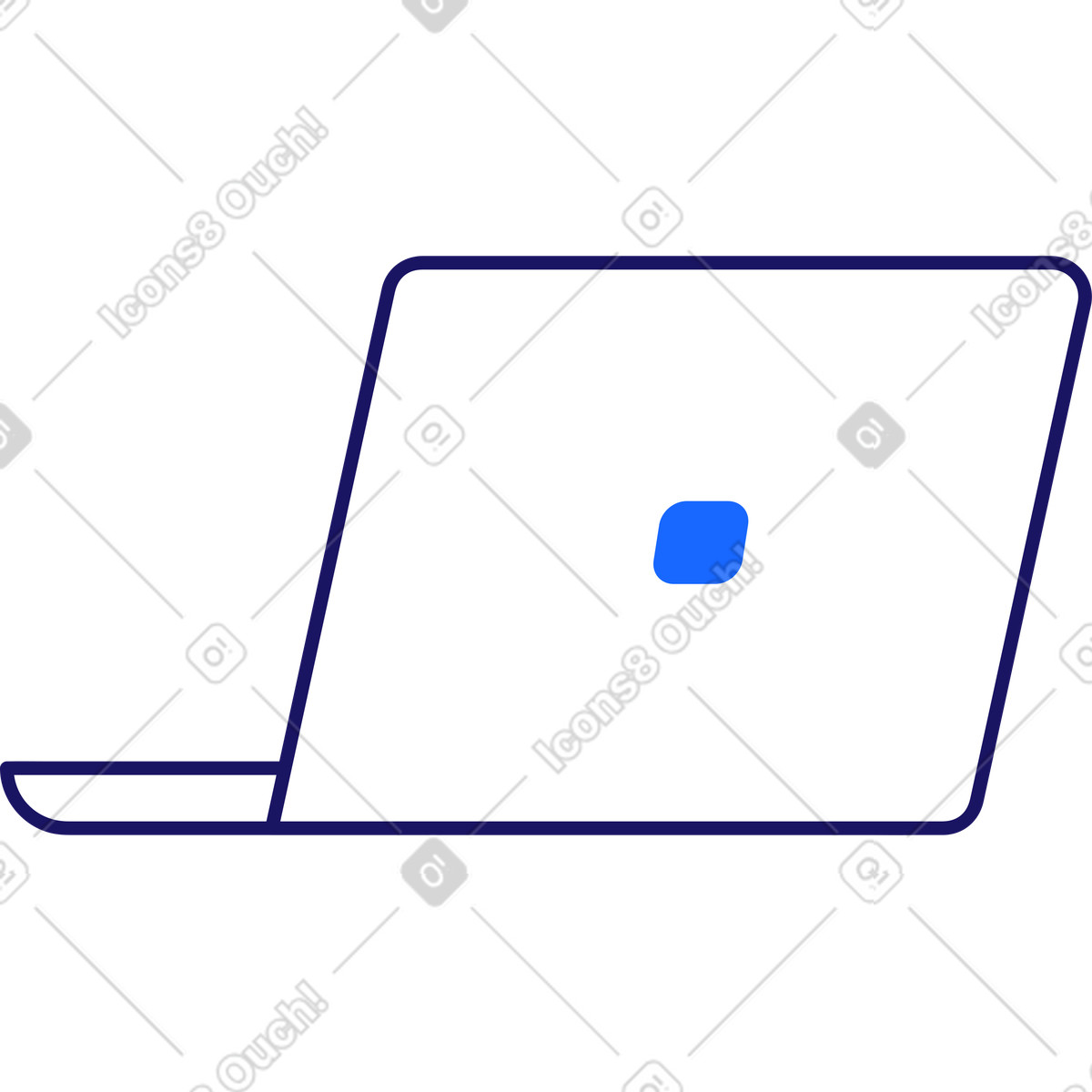 Matey 스타일의 열린 노트북 일러스트레이션 PNG, SVG 다운로드