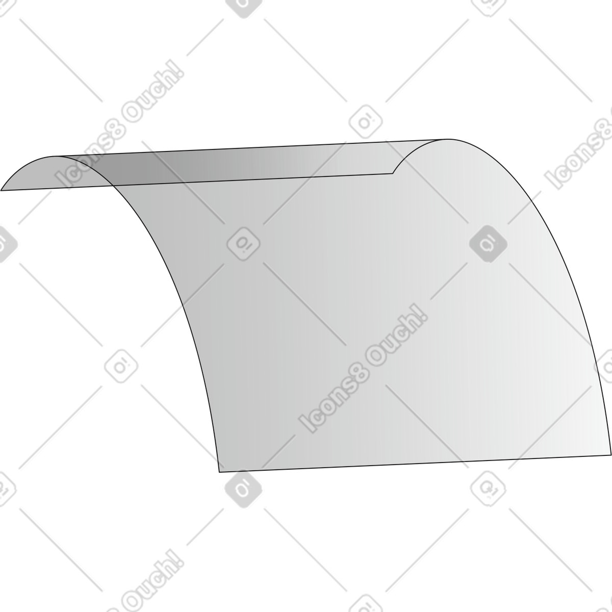 Sheet of paper transparency illustration in Futuristic style download in PNG, SVG