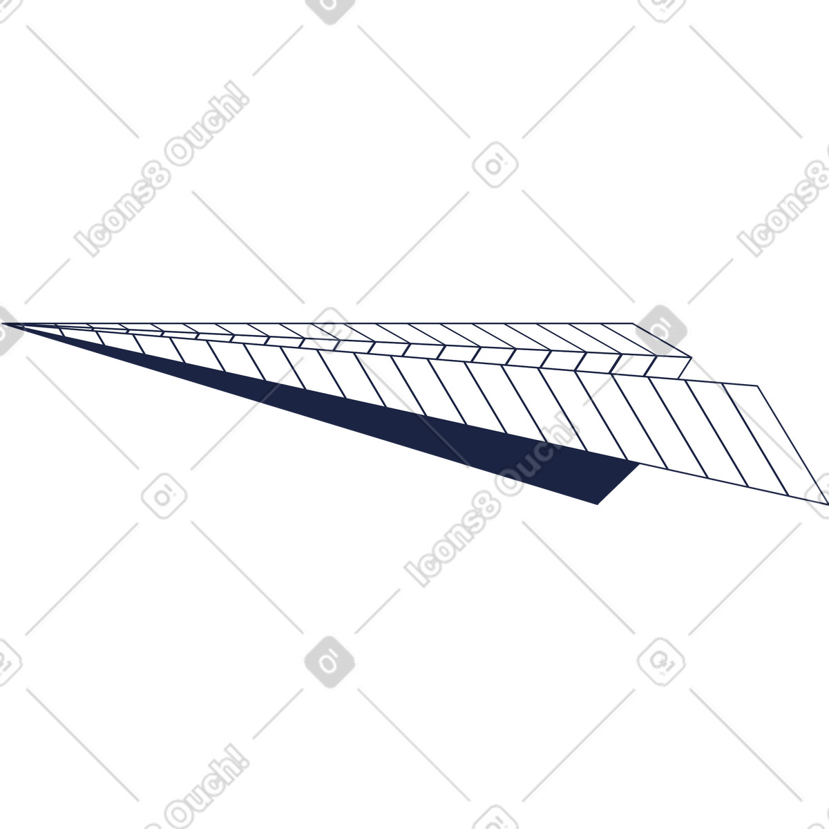 Paper plane line-Illustration im Urban-Stil als Download in PNG, SVG