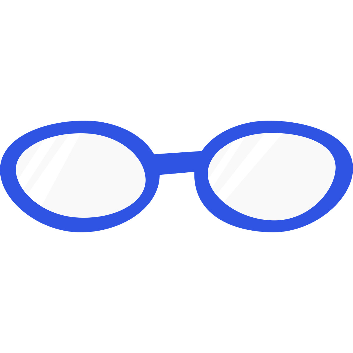 下载 Bouncy 风格的 Blue glasses 插画，支持 PNG、SVG 格式