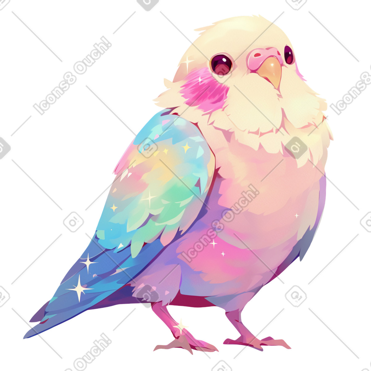 Glazy スタイルの Cute bird のイラストをPNG、SVG形式でダウンロード