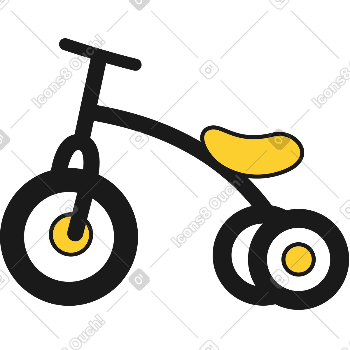 下载 Taxi 风格的 儿童自行车 插画，支持 PNG、SVG 格式