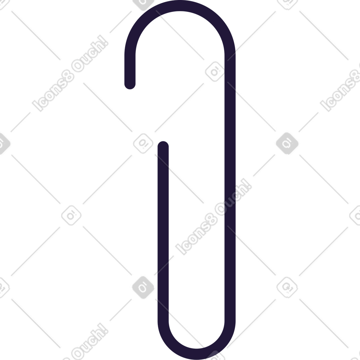 Büroklammer-Illustration im Conifer-Stil als Download in PNG, SVG