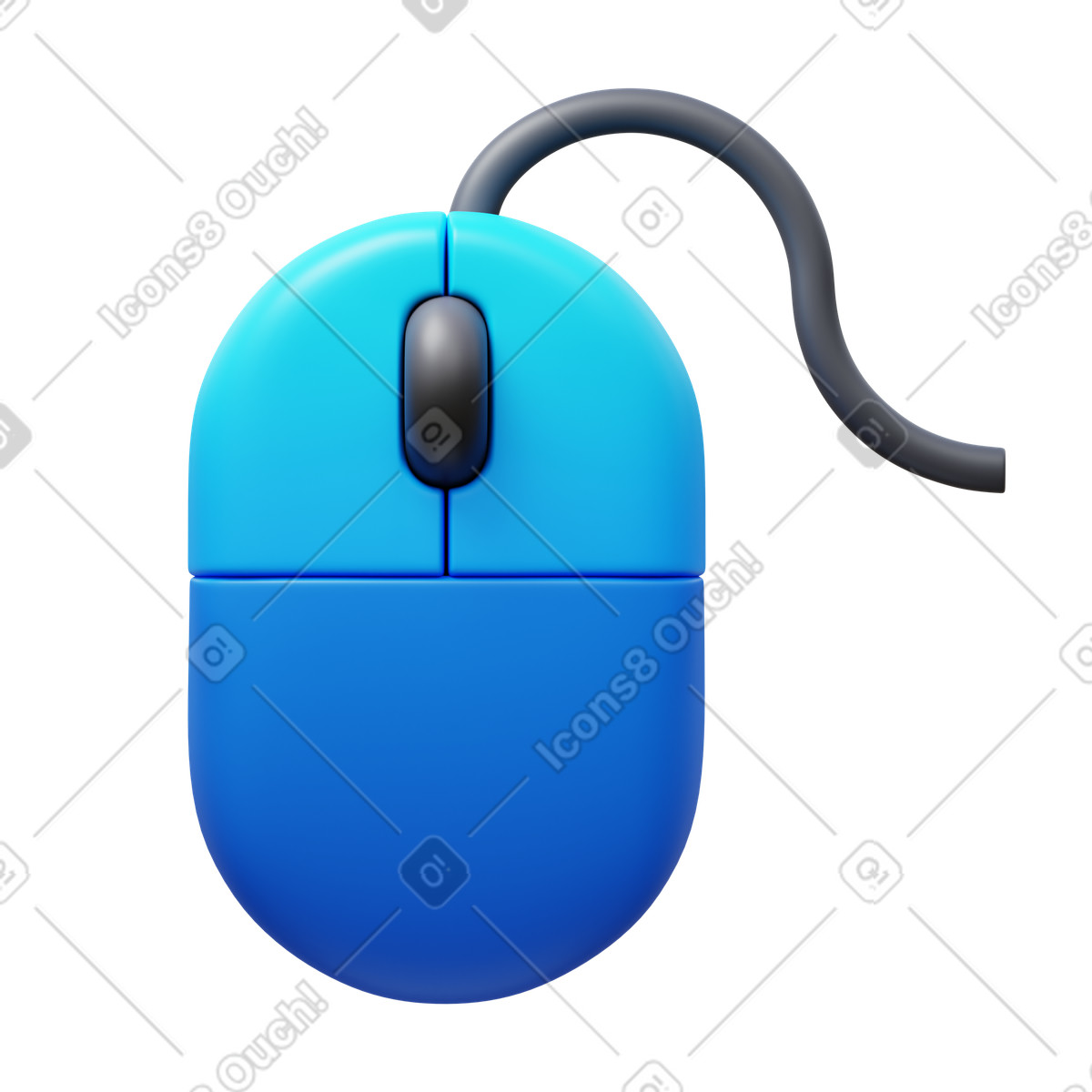 3D Fluency スタイルの Mouse のイラストをPNG、SVG形式でダウンロード