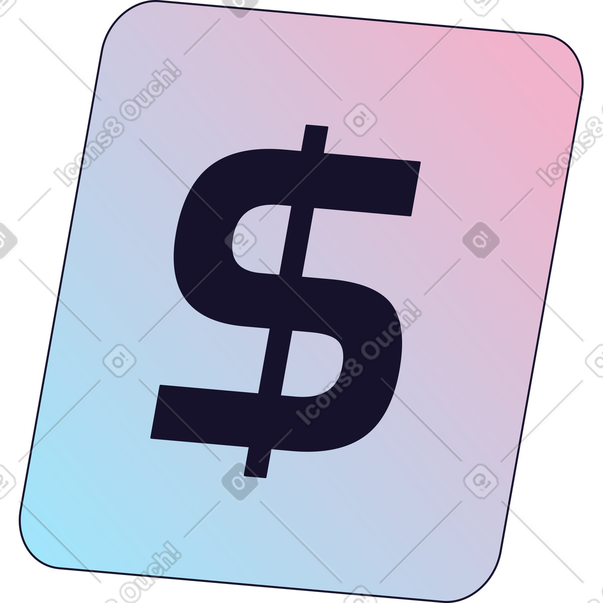 Dollar screen illustration in PNG, SVG