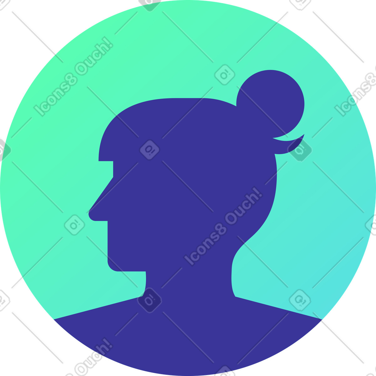 Benutzer avatar-Illustration im Bright-Stil als Download in PNG, SVG