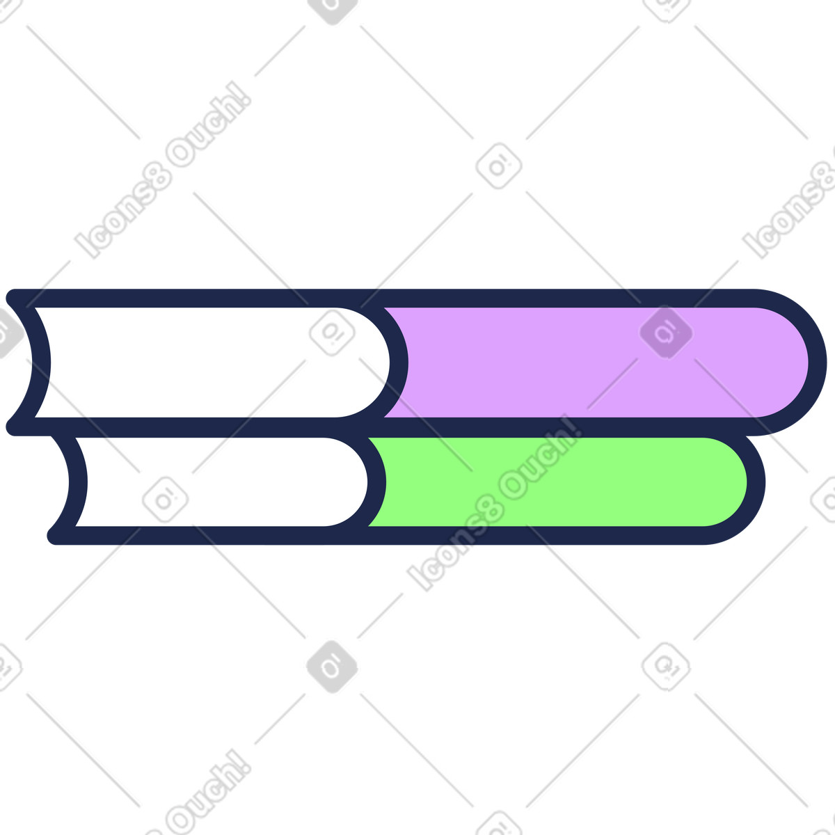 Ilustración Libros en estilo Outline a descargar en PNG y SVG