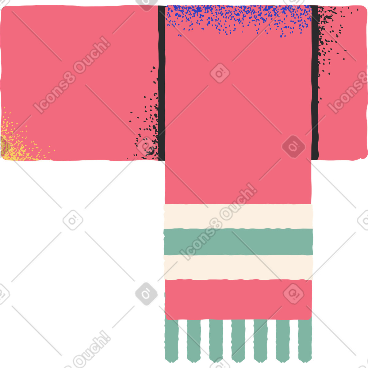 Scarf illustration in Pablo style download in PNG, SVG