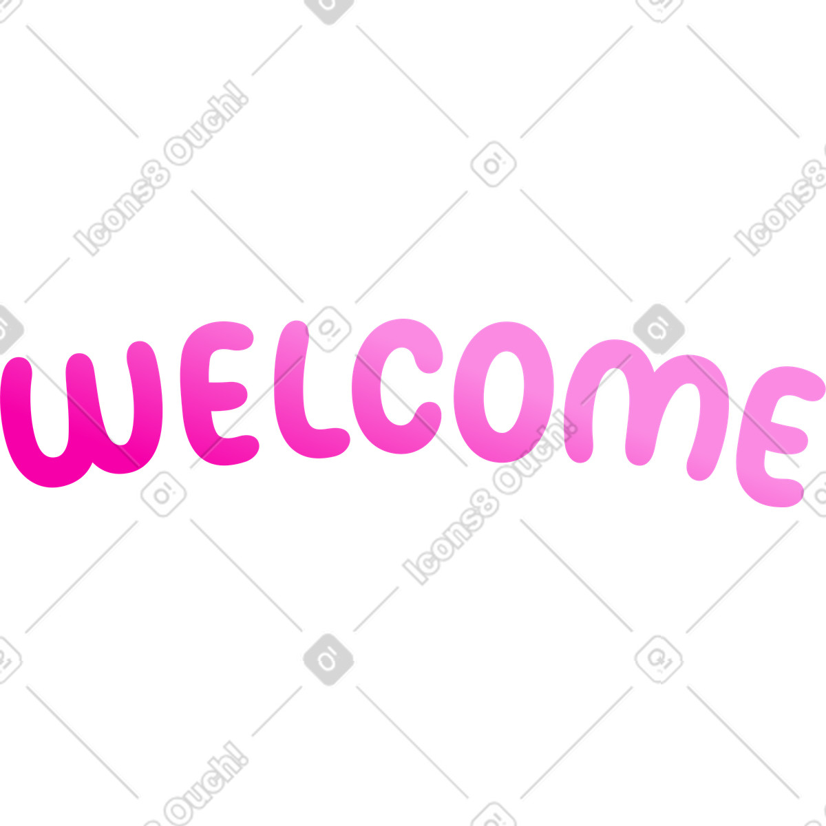 Scritta di benvenuto illustrazione in stile Rocky scarica in PNG, SVG
