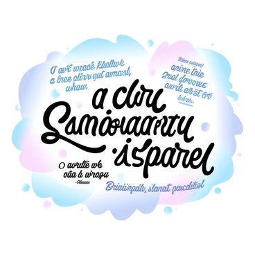 A collection of text quotes from famous Oscar speeches is displayed prominently. Each quote is elegantly presented in artistic fonts and colors. The background features a gradient of pastel colors, blending harmoniously to create a vibrant scene. The quotes vary in size and arrangement, adding a dynamic feel to the composition. The overall design emphasizes the significance of the words while creating an uplifting atmosphere with the colorful backdrop.