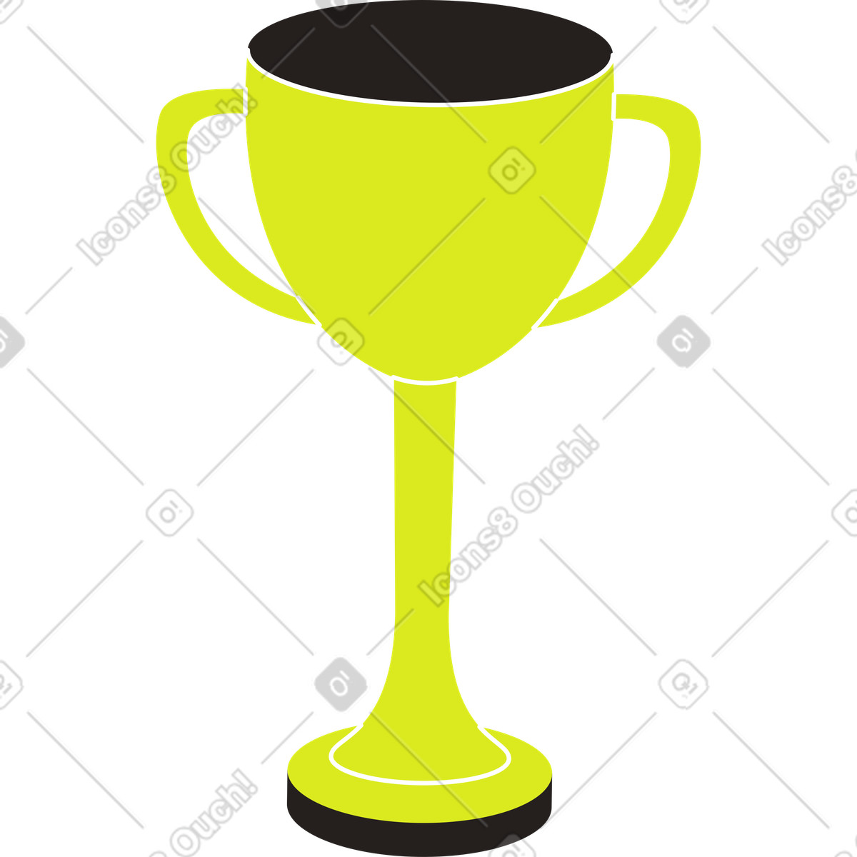 Trophy illustration clipart graphics with transparent background in GIF and PNG
