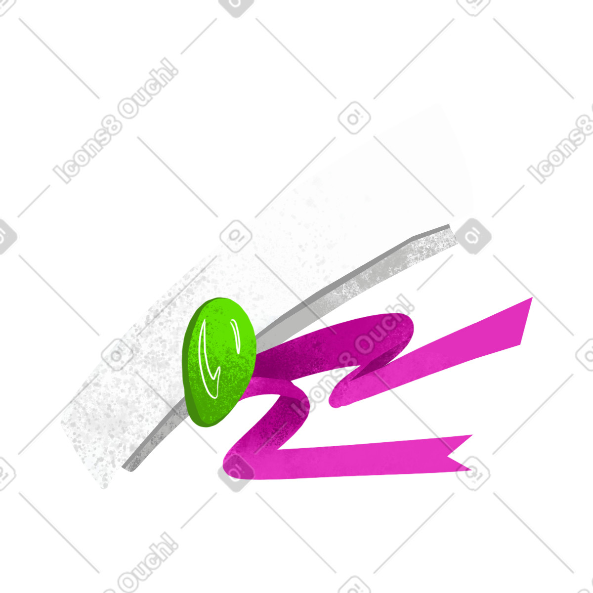Flare スタイルの Paper scroll with stamp のイラストをPNG、SVG形式でダウンロード