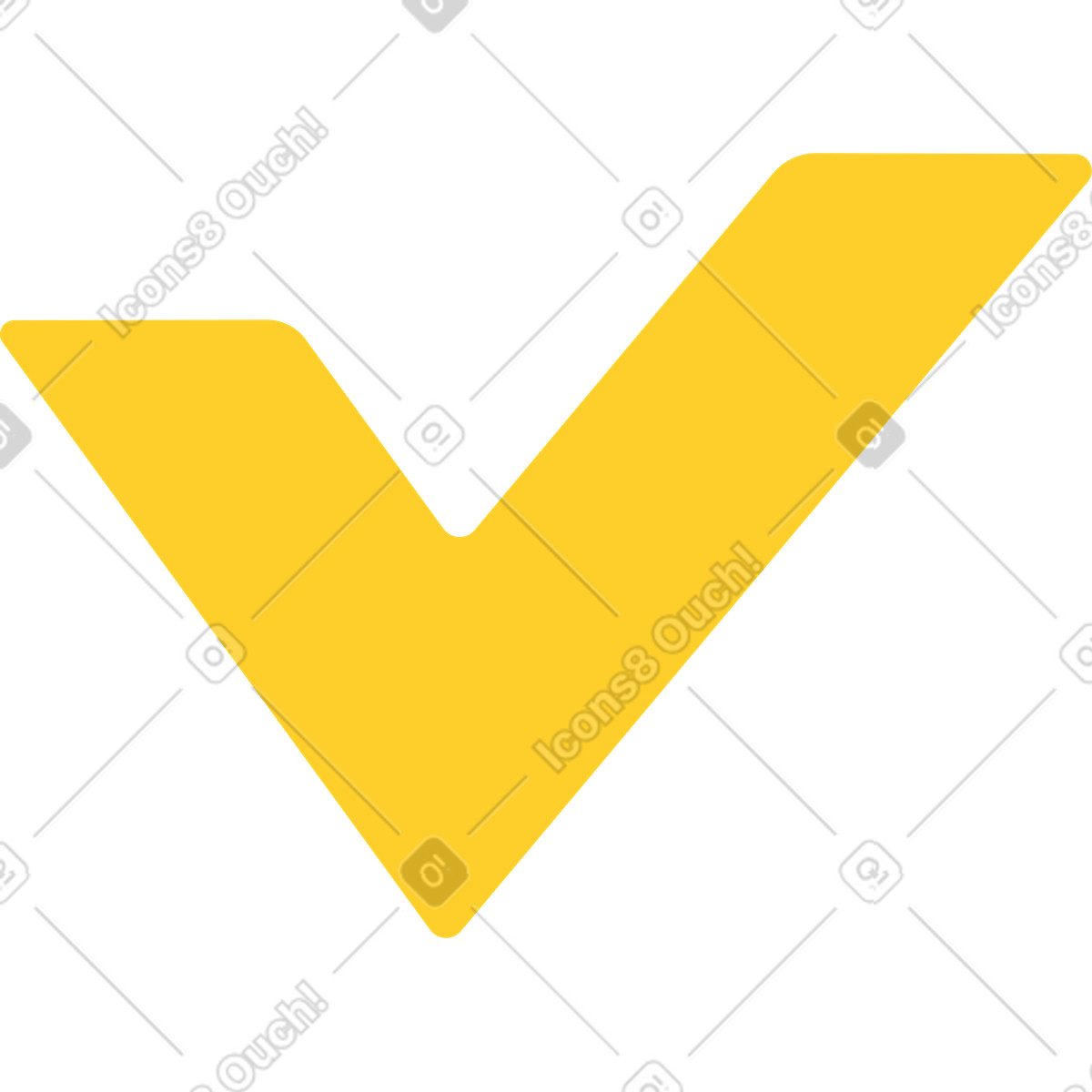 Ilustración Marca de verificación en estilo Sammy a descargar en PNG y SVG