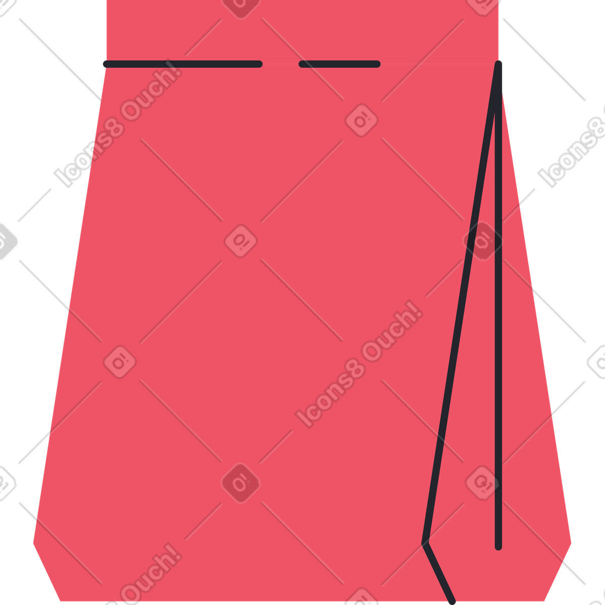 Red food packet illustration in Boba style download in PNG, SVG
