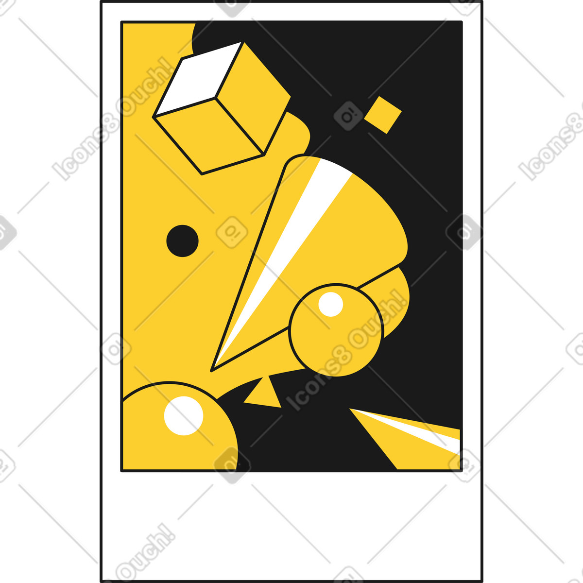 Bild mit grafischen objekten-Illustration im Taxi-Stil als Download in PNG, SVG
