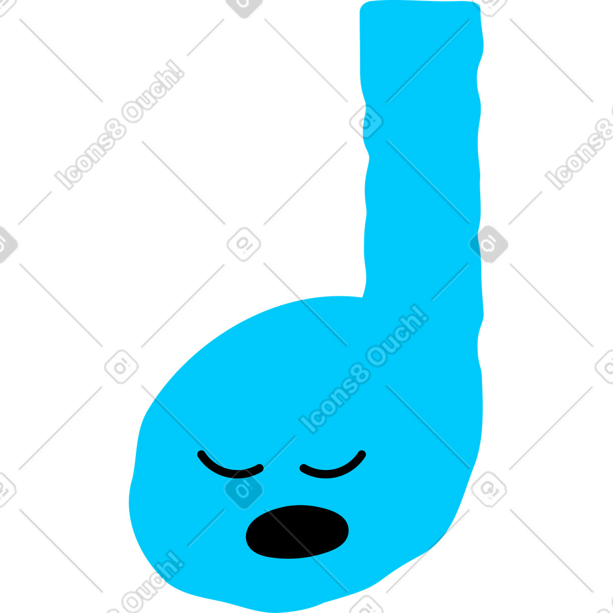 Canto di note illustrazione in stile Giggle scarica in PNG, SVG