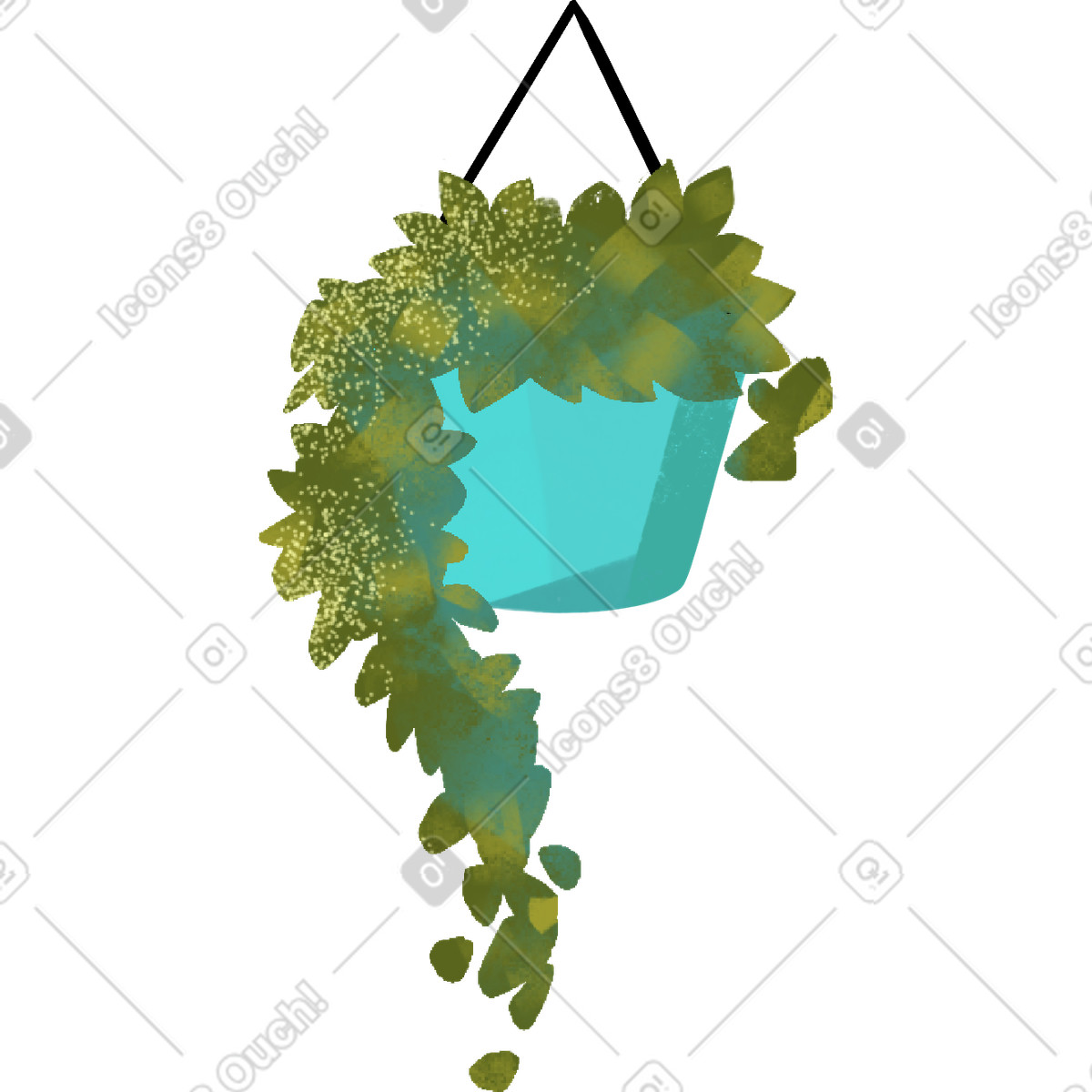 Houseplant illustration in Fabulous style download in PNG, SVG