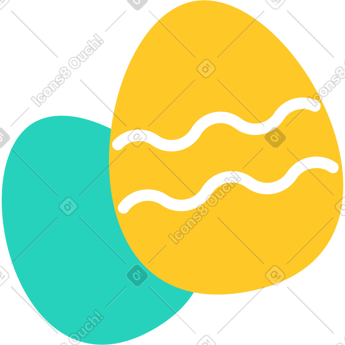 Illustration Œufs de pâques dans le style Rocky à télécharger aux formats PNG, SVG