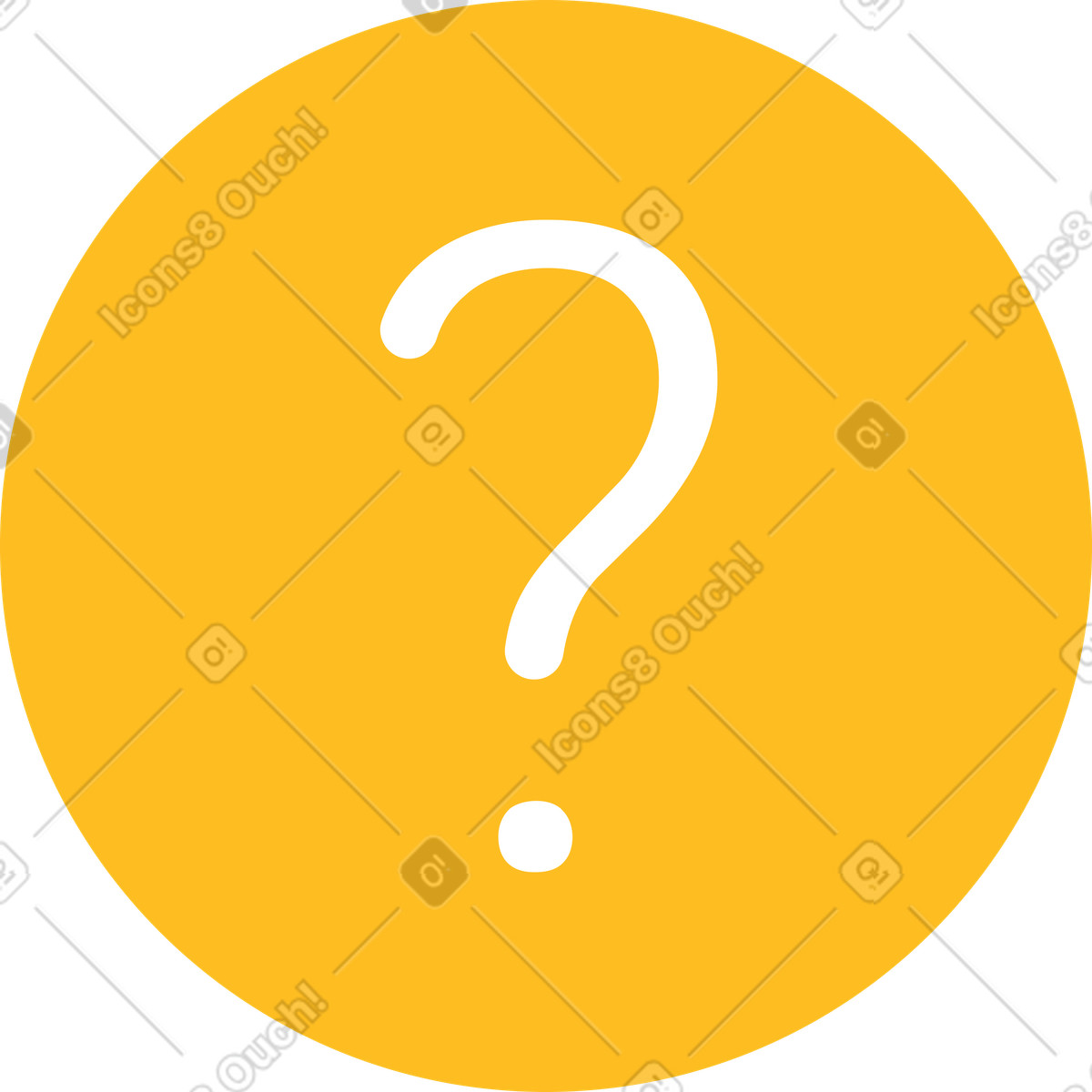 Question mark in circle illustration Bright style download PNG, SVG