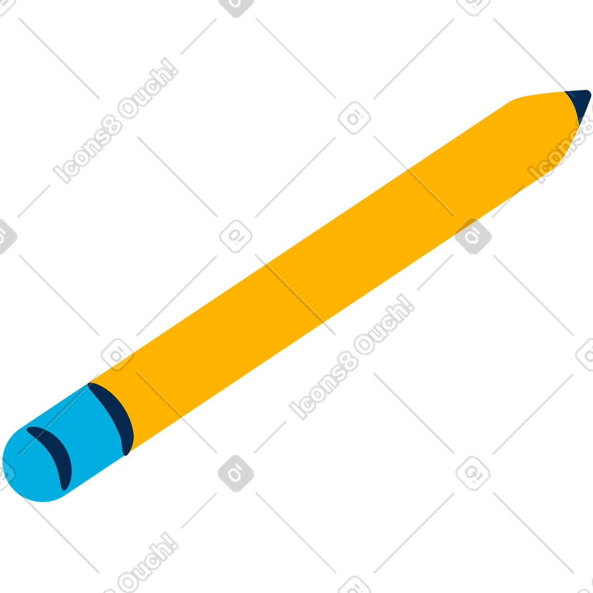 Ilustração de Lápis amarelo em no estilo Flame para baixar em PNG, SVG