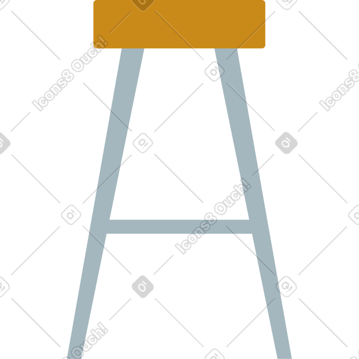 Ilustración Taburete de bar en estilo Catchy a descargar en PNG y SVG