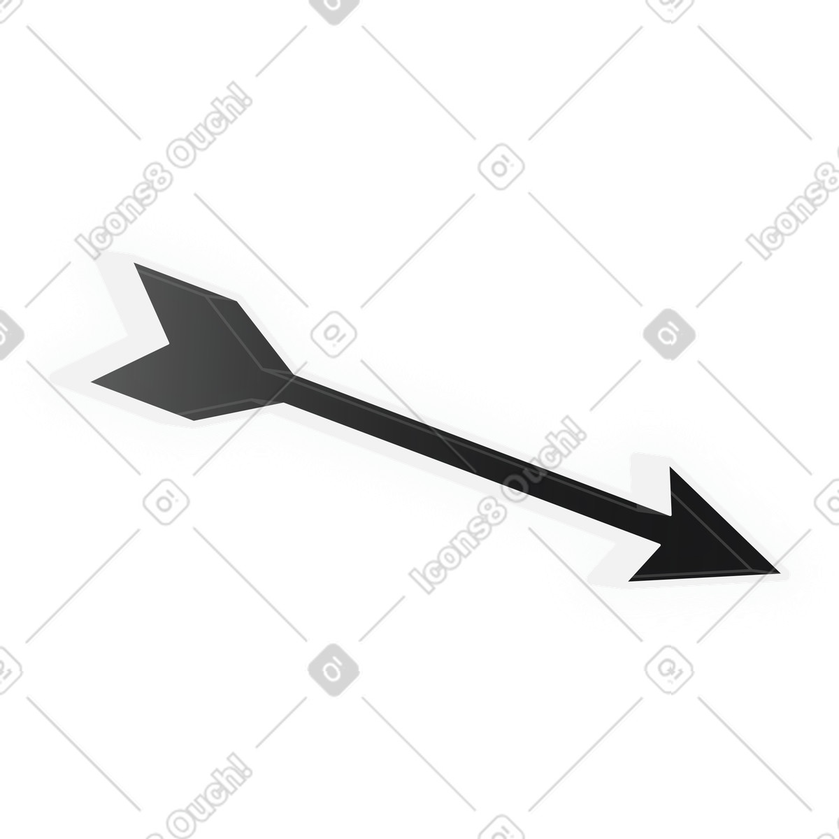 Ilustração de Seta em no estilo Inverse para baixar em PNG, SVG