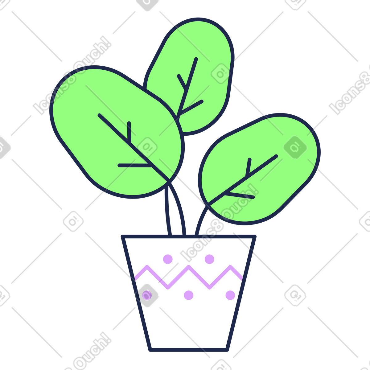 下载 Outline 风格的 盆栽盆栽装饰用 插画，支持 PNG、SVG 格式
