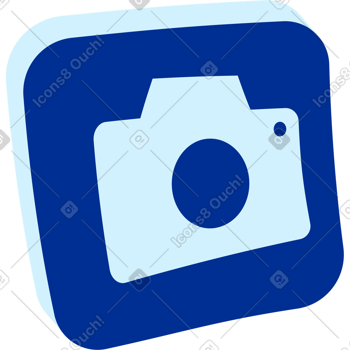 Camera app icon illustration in Glossy style download in PNG, SVG