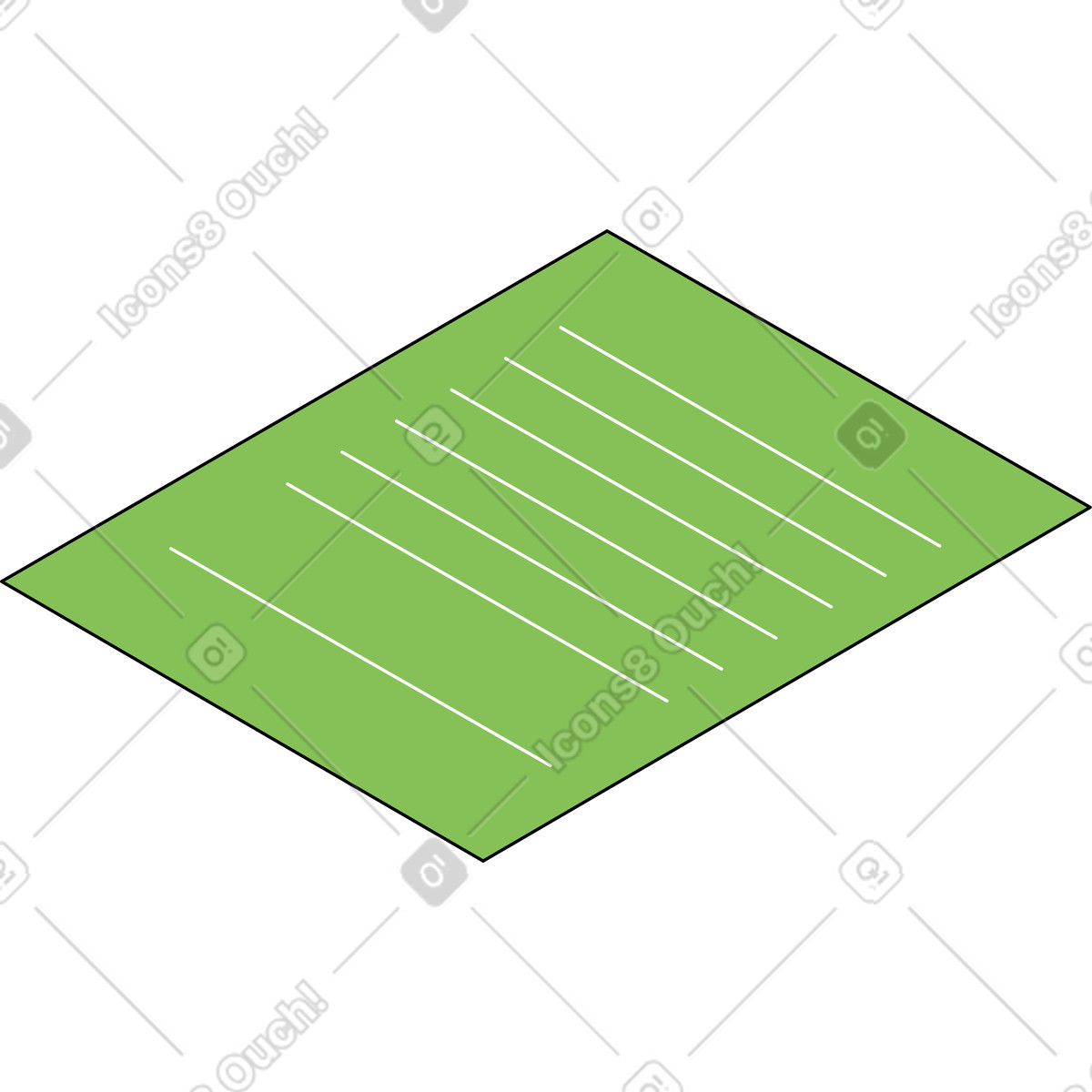 Foglio verde illustrazione in stile Isometric scarica in PNG, SVG