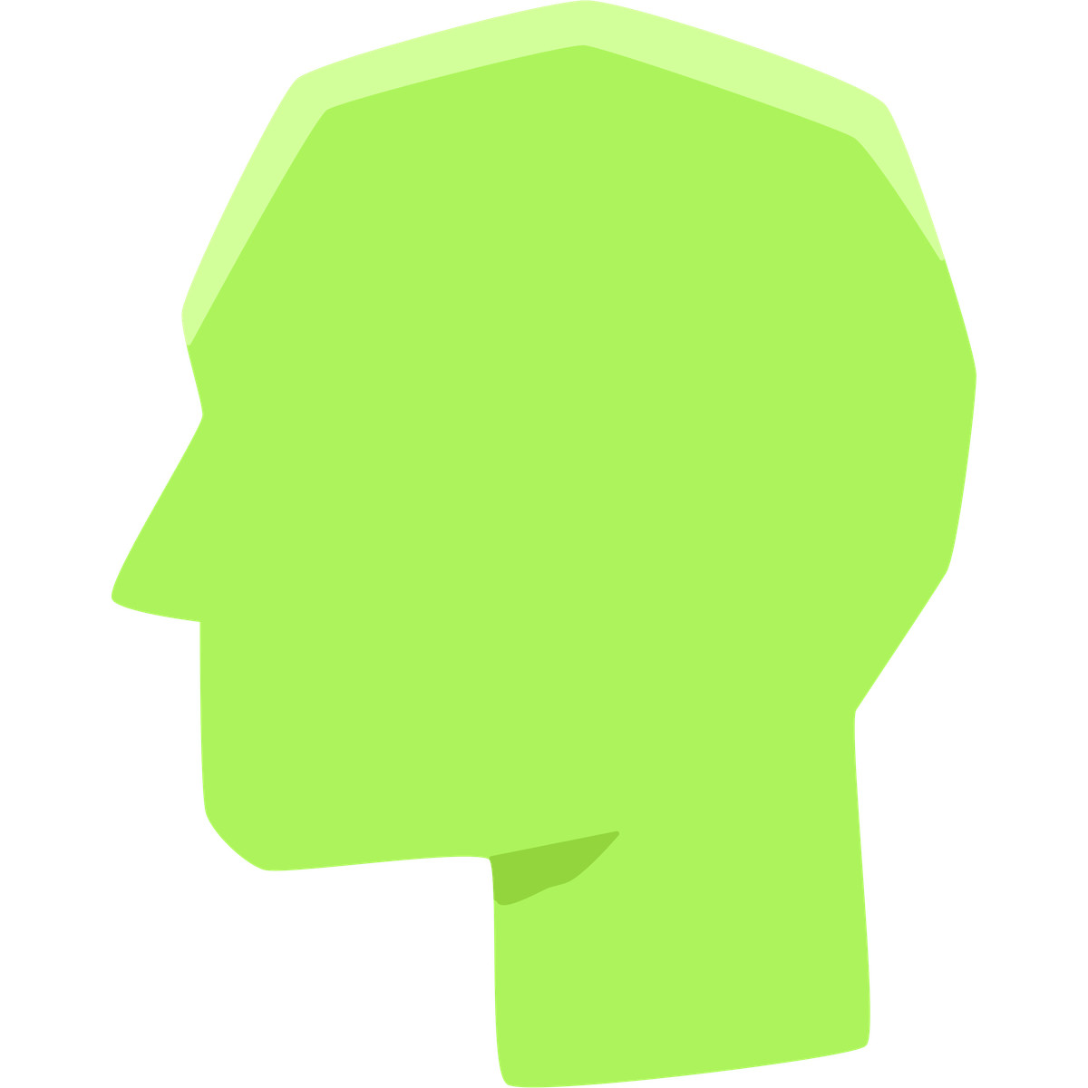 Ilustração de Silhouette of a human head em no estilo Bouncy para baixar em PNG, SVG