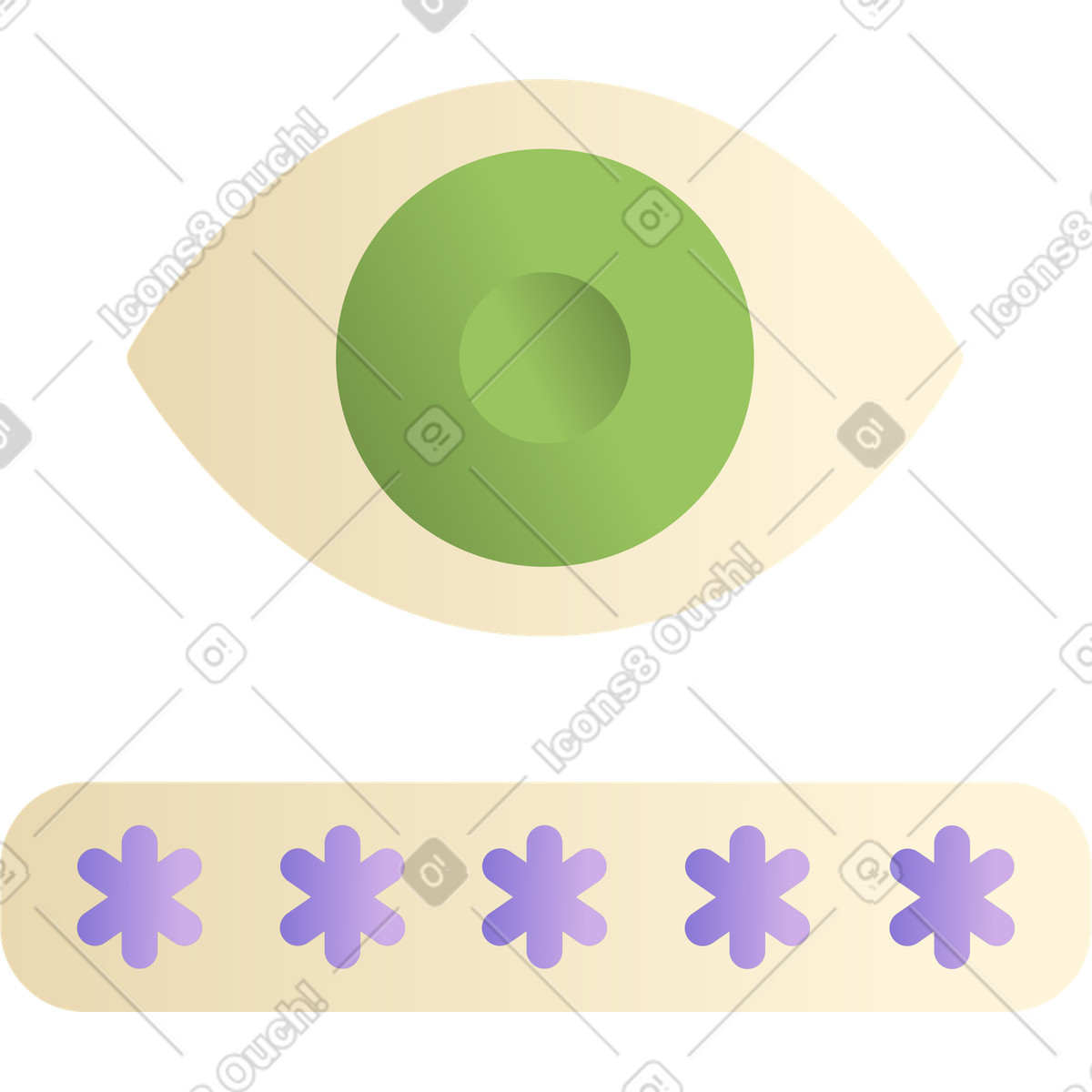 Entering a password illustration in Silky style download in PNG, SVG